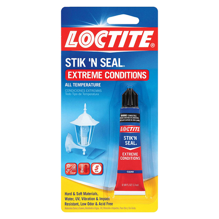 Loctite Stik ‘n Seal Contact Adhesive, 20 gm Carded Tube, Clear, Paste 1360784